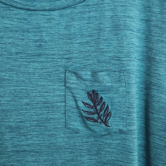 Woods Ayles Pocket T-Shirt tee short sleeve crewneck blue green athletic XL - Picture 4 of 11